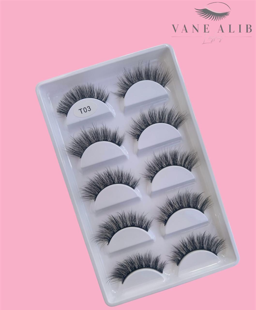 Blister 5 pestañas T03