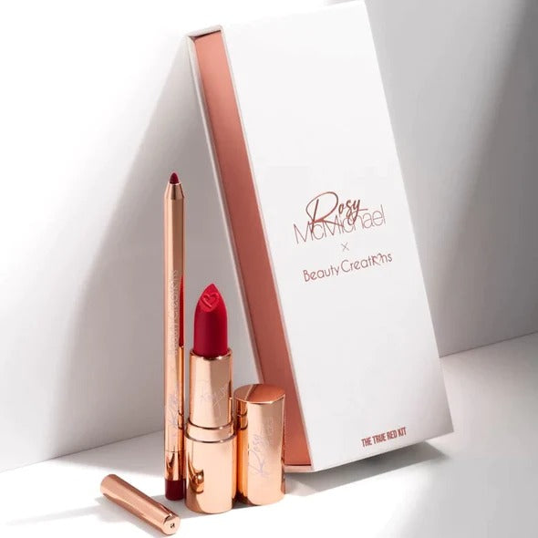 Beauty Creations - Kit De Labios The True Red Kit - Rosy McMichael X Beauty Creations