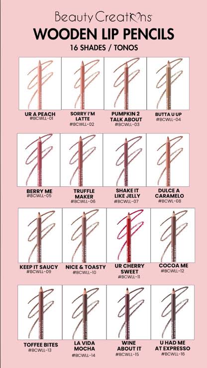 Beauty Creations Wooden Lip Pencil 12pc Set