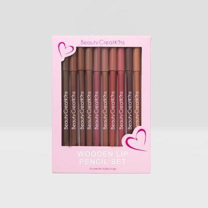 Beauty Creations Wooden Lip Pencil 12pc Set
